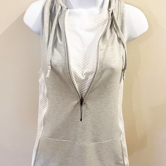 CALIA Effortless Heather Sleeveless Zip Hoodie XS - Picture 5 of 13